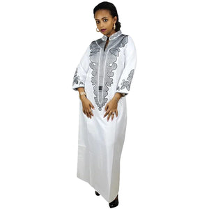 Elegant Dashiki-Inspired Long Sleeve African Dress for Women W250142