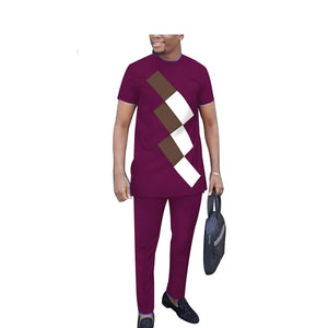Men’s African Dashiki Two-Piece Traditional Shirt & Pants Set M250121
