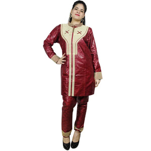 Elegant Embroidered Dashiki Bazin Riche Set – Top & Pants W250160