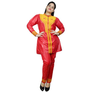 Elegant Embroidered Dashiki Bazin Riche Set – Top & Pants W250160