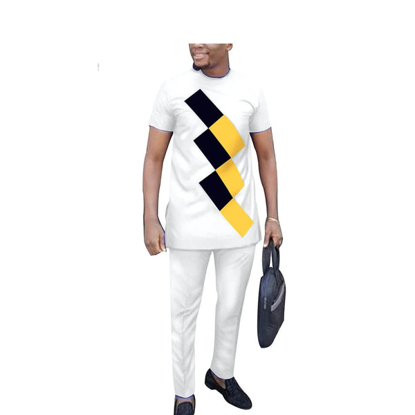 Men’s African Dashiki Two-Piece Traditional Shirt & Pants Set M250121