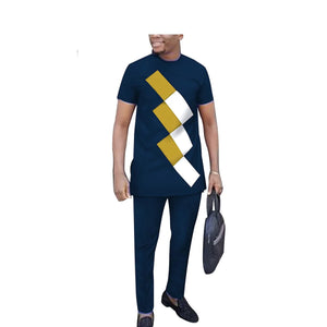Men’s African Dashiki Two-Piece Traditional Shirt & Pants Set M250121