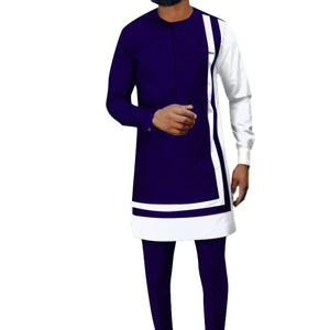 Elegant Dashiki Ankara Two-Piece Set for Men M250118