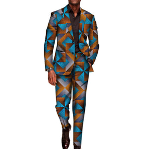 Men’s African Print 2-Piece Set – Blazer & Pants Suit M250110