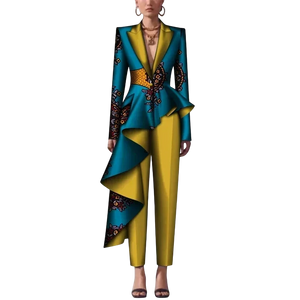 African Dashiki Print Pant Suit Set for Women W250182