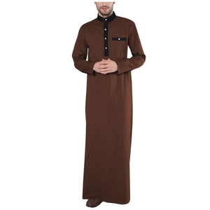 Men's Cotton Jubba Thobe – Tailored Elegance for All Seasons M250207