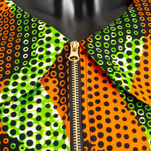 Vibrant Ankara Print Maxi Dress – Sleeveless African Cotton Gown W250202