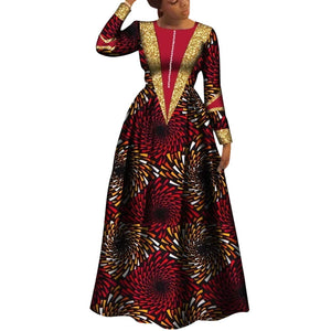 Elegant Dashiki African Print Dress for Women – Party & Wedding Style W250162