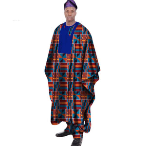 Men’s African Print Dashiki Robe Set with Hat M250130
