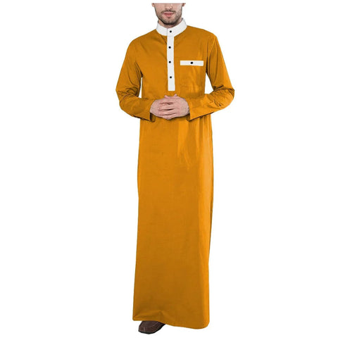 Men's Cotton Jubba Thobe – Tailored Elegance for All Seasons M250207