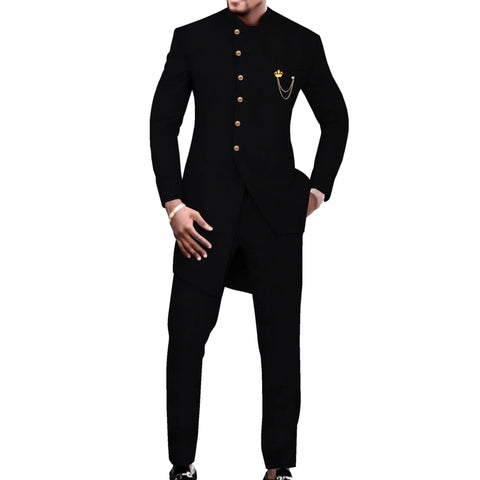 African Inspired Slim Fit Suit for Men – 2 Piece Print Set M250164