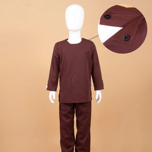 Boys' African Print 3-Piece Set – Shirt, Pants & Hat K250115