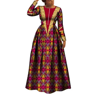Elegant Dashiki African Print Dress for Women – Party & Wedding Style W250162