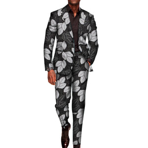 Men’s African Print Two-Piece Blazer & Pants Set M250109