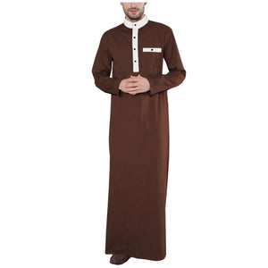 Men's Cotton Jubba Thobe – Tailored Elegance for All Seasons M250207