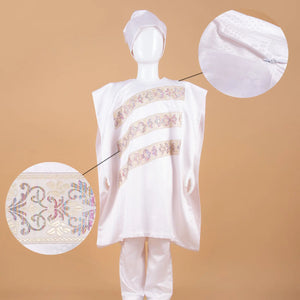 Boys African Print 3-Piece Dashiki Outfit with Hat K250116