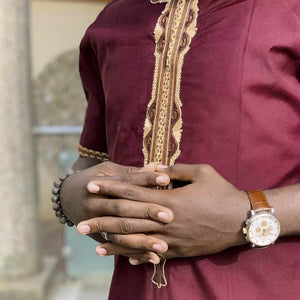 Men's Embroidered Dashiki Shirt & Trouser Set – African Heritage Style M250106