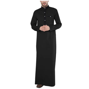 Men's Cotton Jubba Thobe – Tailored Elegance for All Seasons M250207