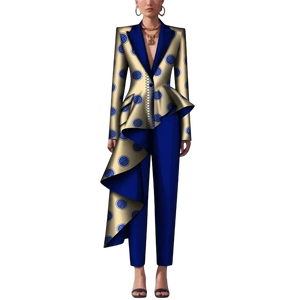 African Dashiki Print Pant Suit Set for Women W250182