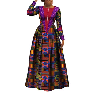 Elegant Dashiki African Print Dress for Women – Party & Wedding Style W250162