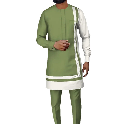 Elegant Dashiki Ankara Two-Piece Set for Men M250118
