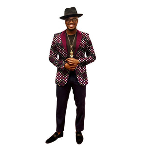 Men’s African Print Dashiki Jacket – Vibrant Long Sleeve Blazer M250107