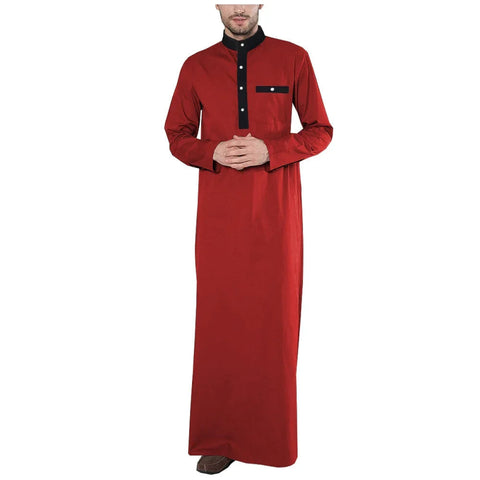 Men's Cotton Jubba Thobe – Tailored Elegance for All Seasons M250207