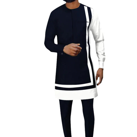 Elegant Dashiki Ankara Two-Piece Set for Men M250118