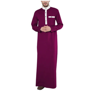 Men's Cotton Jubba Thobe – Tailored Elegance for All Seasons M250207