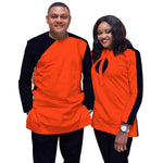 Couples African Dashiki Suit Set – Bold Wax Print Outfits C250102