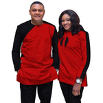 Couples African Dashiki Suit Set – Bold Wax Print Outfits C250102