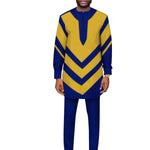 Men's African Dashiki Shirt and Trousers Set – Ankara Elegance M250117