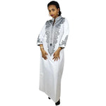 Elegant Dashiki-Inspired Long Sleeve African Dress for Women W250142