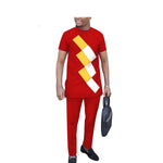 Men’s African Dashiki Two-Piece Traditional Shirt & Pants Set M250121