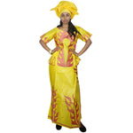 Embroidered Bazin Riche African Dress with Matching Scarf W250145