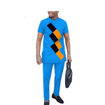 Men’s African Dashiki Two-Piece Traditional Shirt & Pants Set M250121