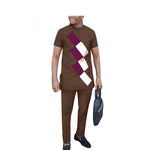 Men’s African Dashiki Two-Piece Traditional Shirt & Pants Set M250121