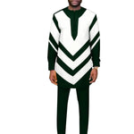 Men's African Dashiki Shirt and Trousers Set – Ankara Elegance M250117