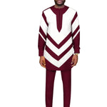Men's African Dashiki Shirt and Trousers Set – Ankara Elegance M250117