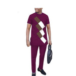 Men’s African Dashiki Two-Piece Traditional Shirt & Pants Set M250121