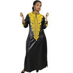 Elegant Dashiki-Inspired Long Sleeve African Dress for Women W250142