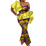 Vibrant Dashiki Crop Top & Pant Set for Women W250103