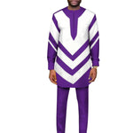 Men's African Dashiki Shirt and Trousers Set – Ankara Elegance M250117