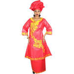 Bazin Riche Embroidered African Dress with Matching Headscarf W250152