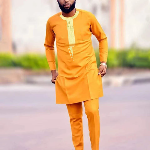 Elegant Embroidered Dashiki 2-Piece Suit for Men M250132