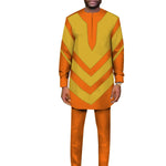 Men's African Dashiki Shirt and Trousers Set – Ankara Elegance M250117