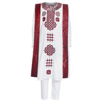 Embroidered Agbada Dashiki 3-Piece African Men's Suit Set M250174