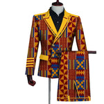 Men’s Bazin Riche Ankara Print 2-Piece Blazer & Pants Set M250111