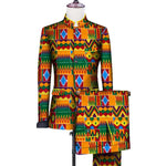 Men’s African 2-Piece Bazin Suit – Blazer & Pants Set for Weddings M250112