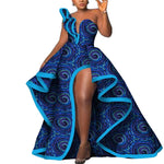 Ankara Floral Print Strapless Maxi Dress – African Party Style W250169